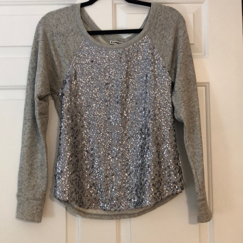 Express sequined sweater